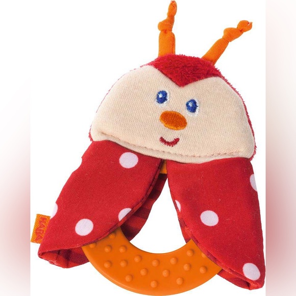 HABA Ladybug Clutching Teether Toy - Picture 2 of 4